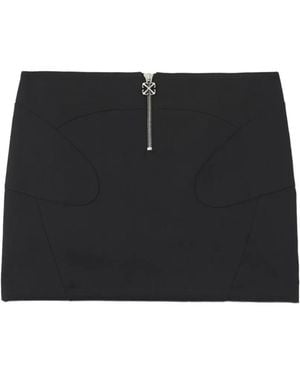 Off-White c/o Virgil Abloh Wo Gab Zip-Up Mini Skirt - Black