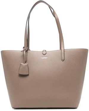 Ralph Lauren Tote Bag aus strukturiertem Leder - Natur