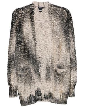 Avant Toi Sequin Pocket Cardigan - Grey