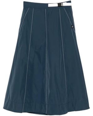 SPORT b. by agnès b. Logo-Patched A-Line Skirt - Blue