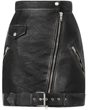 Moschino Leather Skirt - Black