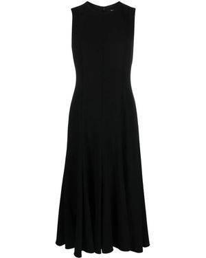 Theory Ausgestelltes Midikleid - Schwarz
