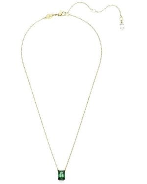 Swarovski Stilla Emerald-Cut Crystal Necklace - White