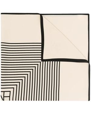 TOTEME Monogram Silk Scarf - Black