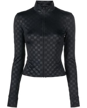 MISBHV Lara Logo-Print Top - Black