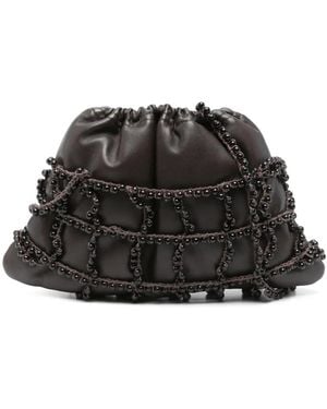 Alysi Medium Crochet-Bag Shoulder Bag - Black
