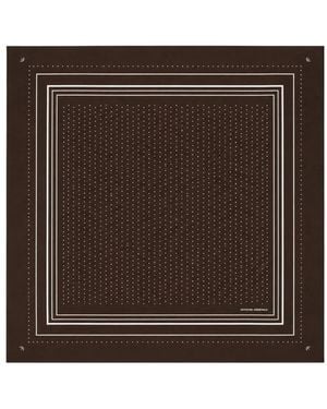 Officine Generale Polka-Dot Wool Scarf - Brown