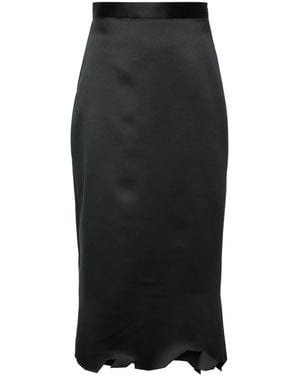 Viktor & Rolf Asymmetric-Hem Midi Skirt - Black
