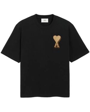 Ami Paris Ami De Coeur T-Shirt - Black
