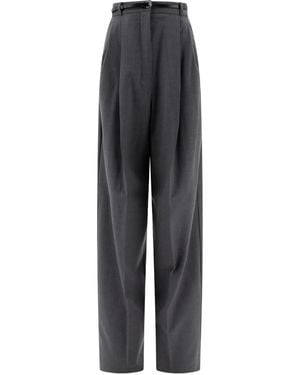 Sportmax Pantalones de vestir con cinturón - Gris