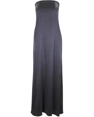 Twp Carolyn's Strapless Rear-Split Maxi Dress - Blue