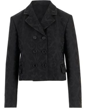 Chloé Double Breasted Wool Blend Jacket - Black