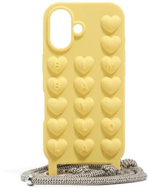 Bimba Y Lola Heart-Embossed Iphone 16 Case - Yellow