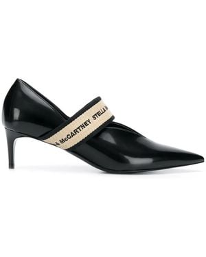 Stella McCartney Strap Detail Court Shoes - Black