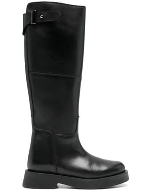 Poeve Xia Buckle Boots - Black