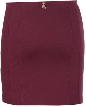 Patrizia Pepe Logo-Embellished Mini Skirt - Purple