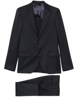 Lardini Single-Breasted Wool Suit - Blue