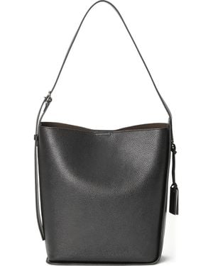 Joy Gryson Pebble-Textured Shoulder Bag - Black
