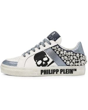 Philipp Plein Low-Top Trainers Skull Stones - White