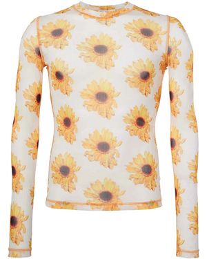 JW Anderson Oberteil Mit Blumen-Print - Weiß