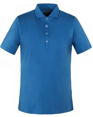Moorer Tarno-Sio Cotton Polo Shirt - Blue