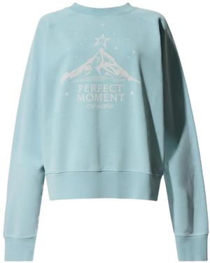 Perfect Moment Logo-Lettering Sweatshirt - Blue