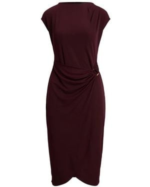 Ralph Lauren Vestido Midi Con Detalle De Anilla Y Drapeado - Morado