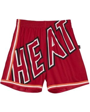Mitchell & Ness X Nba Miami Heat Blown Out Shorts - Red