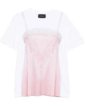 Simone Rocha Trompe L'Oeil Print T-Shirt - Pink
