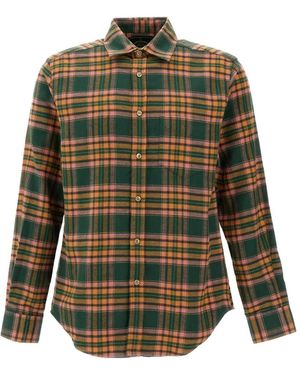 Portuguese Flannel Olivara Check-Pattern Shirt - Green