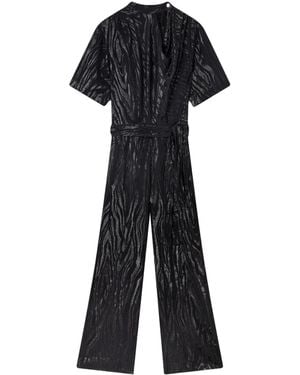 Stella McCartney Woodgrain Lurex Jumpsuit - Black