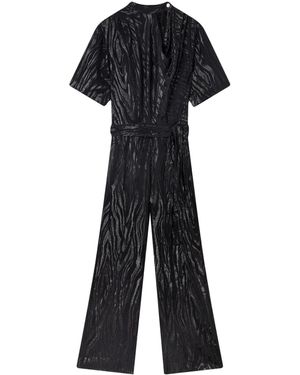 Stella McCartney Woodgrain Lurex Jumpsuit - Black