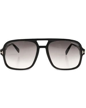 Tom Ford Falconer Pilot-Frame Sunglasses - Black