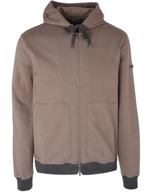 Peserico Hooded Zip Jacket - Brown
