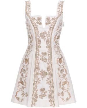 Agua Bendita Kleid Mit Stickerei - Weiß