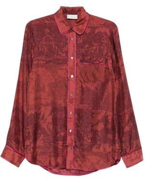 Pierre Louis Mascia Hemd mit Print - Rot