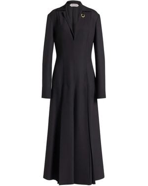 Alberta Ferretti Collar Midi Dress - Black