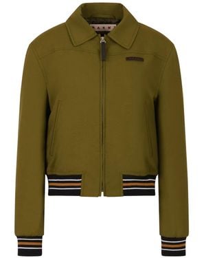 Marni Chaqueta de canalé a rayas - Verde