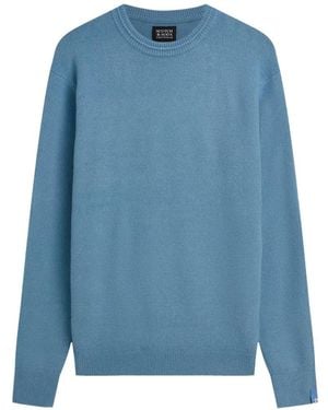 Scotch & Soda Pullover Mit Geripptem Besatz - Blau