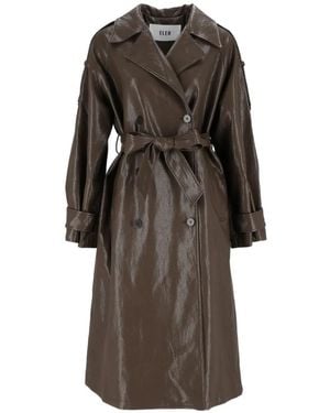 ELEH Trenchcoat Mit Gürtel - Braun