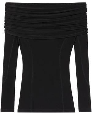AZ FACTORY X Lutz Huelle Anne Off-Shoulder Long-Sleeve Top - Black