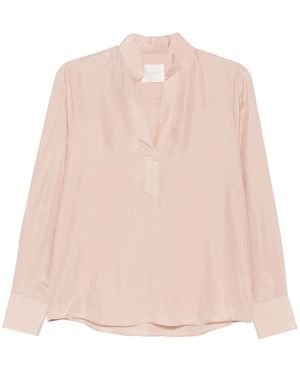 Xacus Blusa Krizia A Maniche Lunghe Con Scollo A V - Rosa