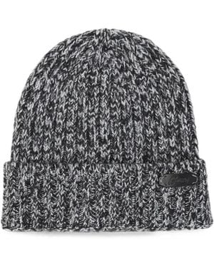 Brioni Ribbed-Knit Wool Beanie Hat - Grey