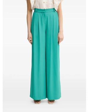 Fracomina Pleated Wide-Leg Trousers - Green