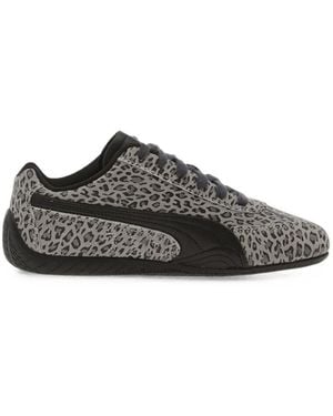 PUMA Speedcat Leopard-Print Sneakers - Gray