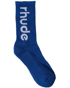 Rhude Rallye Logo Socks - Blue