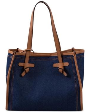 Gianni Chiarini Marcella Denim Tote Bag - Blue