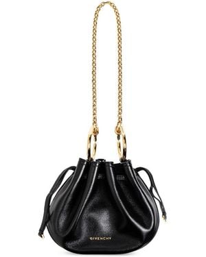 Givenchy Ruched Leather Mini Shoulder Bag - Black