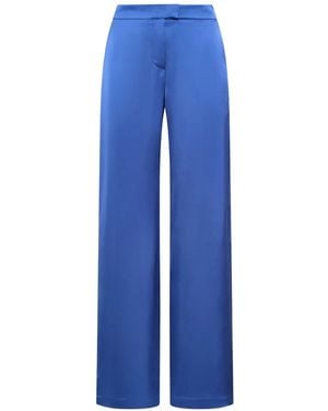 Maliparmi Satin Straight-Leg Pants - Blue