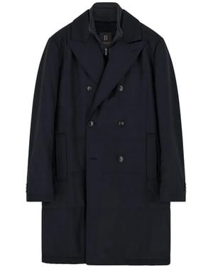 BOGGI Cappotto Doppiopetto Imbottito Con Pettorina Rimovibile - Blu